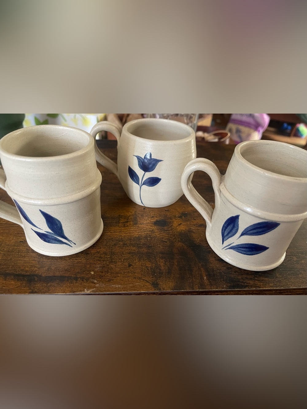 3 Williamsburg Pottery Children’s Mugs